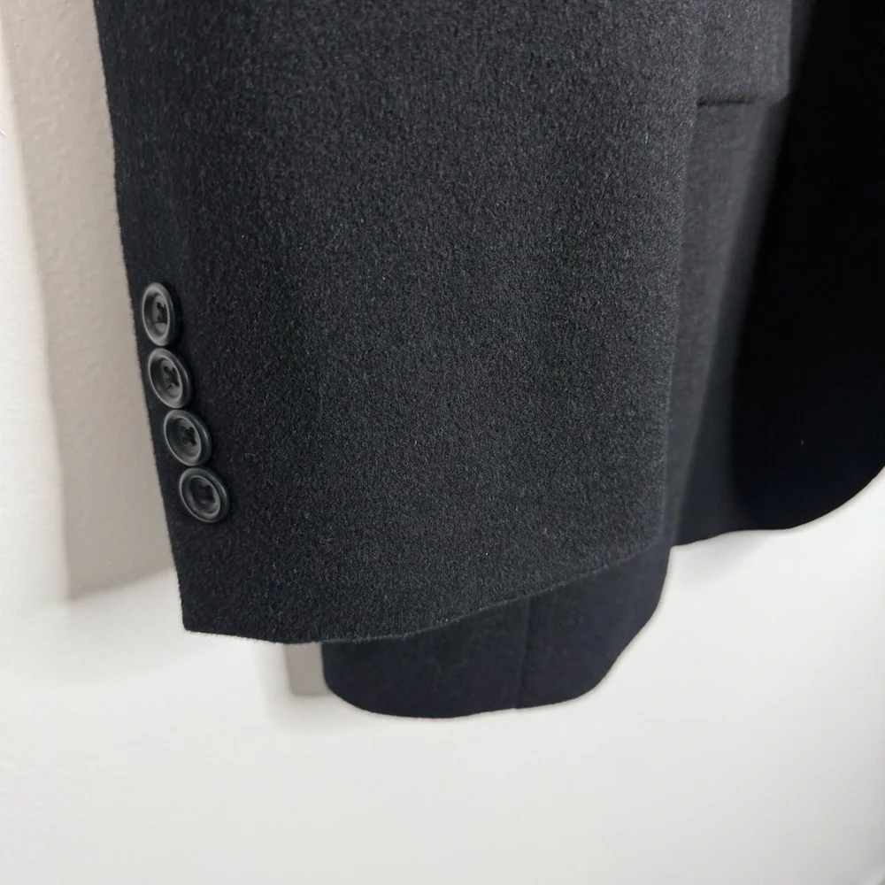 Pronto Uomo Couture Wool Silk Cashmere‎ Sport Coat Black Size 46 Business Casual